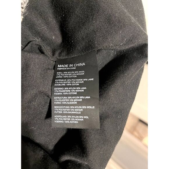 Womens Club Monaco Jacket Tweed Mohair/Wool Full Zip Collar Gray Size S - Picture 3 of 7